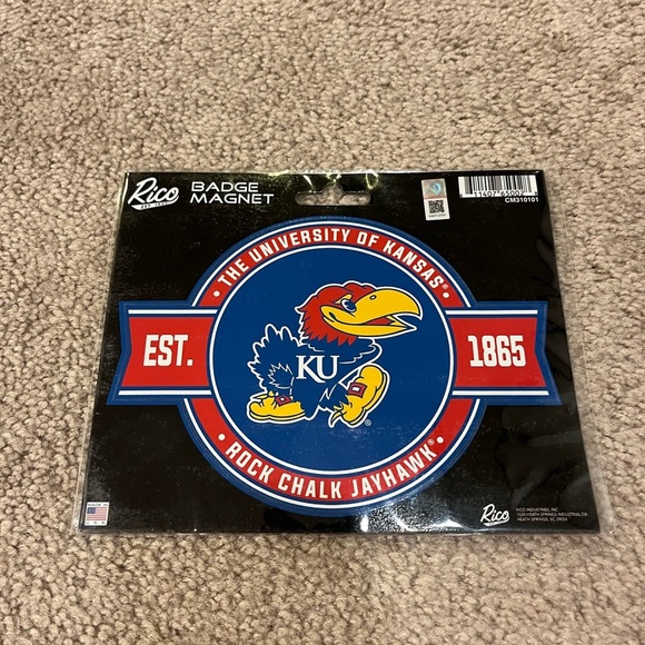 Rico Inc. University of Kansas Badge Magnet - Picture 1 of 4